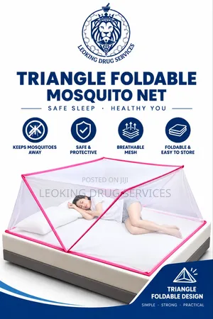 Foldable Triangle Mosquito Net - No Installation Bed Canopy