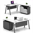 L-Shape 1.6m Executive Office Table - 1