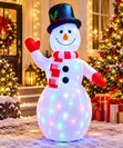 LED Light-Up Inflatable Christmas Snowman (1.8m) - 1