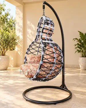 Sabo Black & White Swing Chair da Iron Stand