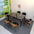 Kyakkyawar Dining Table Mai Zama 6 Da Sama A Jikin Marmara - 2