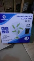 Easy Power Rechargeable Stand Fan with LED Light - 1
