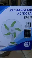 Easy Power Rechargeable Stand Fan with LED Light - 2