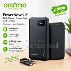 Oraimo Powernova L21 20,000mAh Power Bank