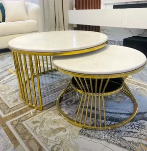 2-in-1 Elegant Marble Center Table