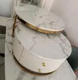 2-in-1 Double Drawer Marble Center Table - 3