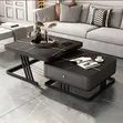 2-in-1 Mai Faduwa Table Na Marble Tare Da Leda - 2