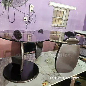 2-in-1 Wooden Leg Glass Center Table