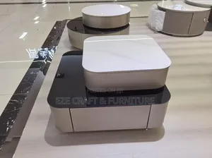 Storage Center Table - Modern Glass & Wood