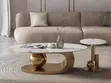 Golden Base 2-in-1 Center Table - 3