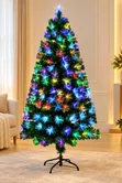 Bishiyar Kirsimeti Mai Tsawon 7ft Tare da Haske da Ribbon - 1