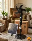 Solar Standing Fan with Bulb - 2