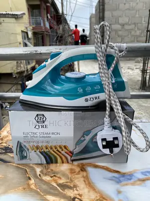 ZYRE Electric Steam Iron - 1600W with Teflon Soleplate