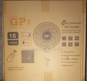 GP Rechargeable / Solar Wall Fan