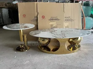 Twin Ball Marble Center Table - Brand New